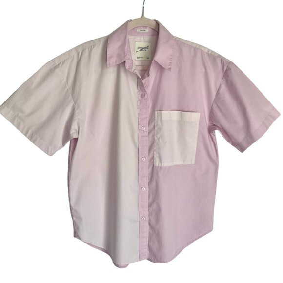 Abercrombie & Fitch Tops - Abercrombie & Fitch Oversized Two-Tone Purple Button-Down Top